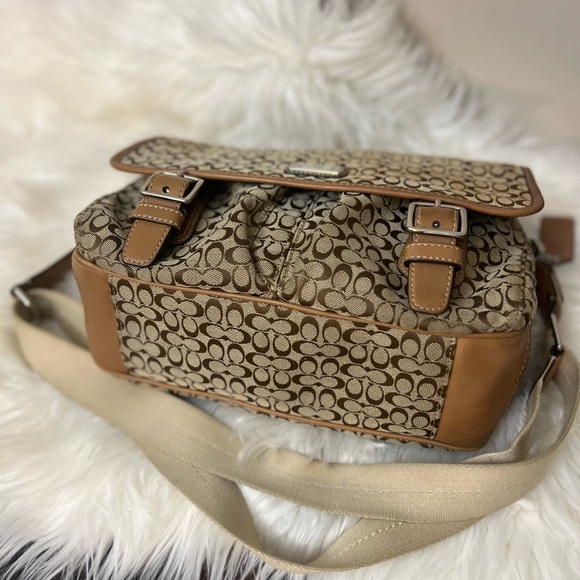 Coach Tan and Brown Monogram Bag #F70283 - Picture 2 of 7